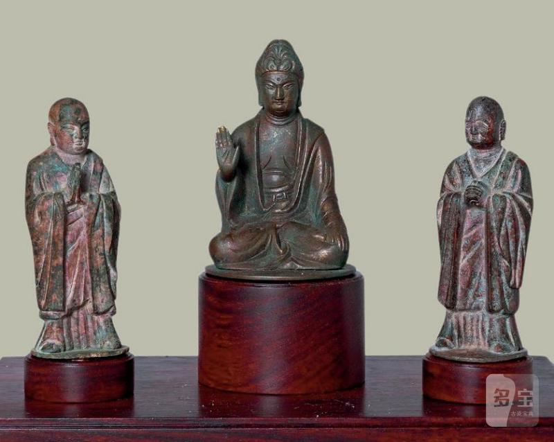 清代 迦叶、阿难像 - 图3